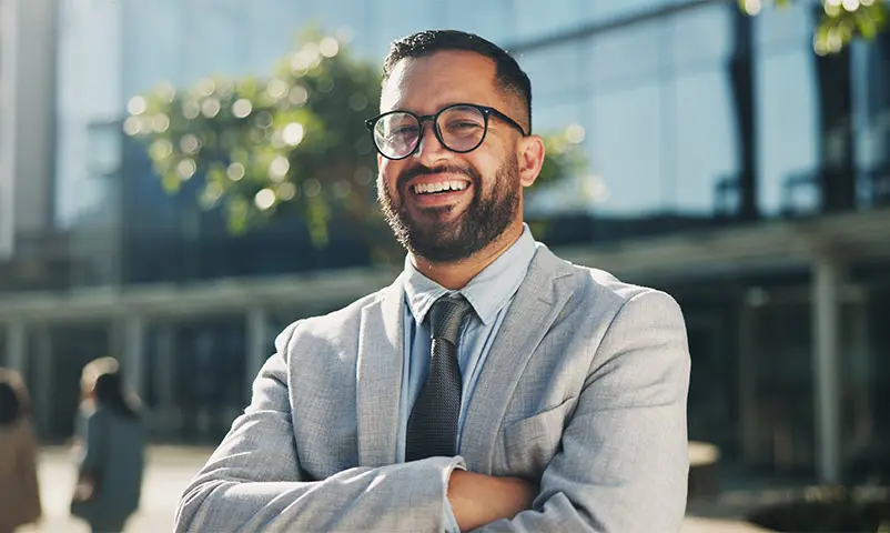 Business professional using proactive business insight to support business growth